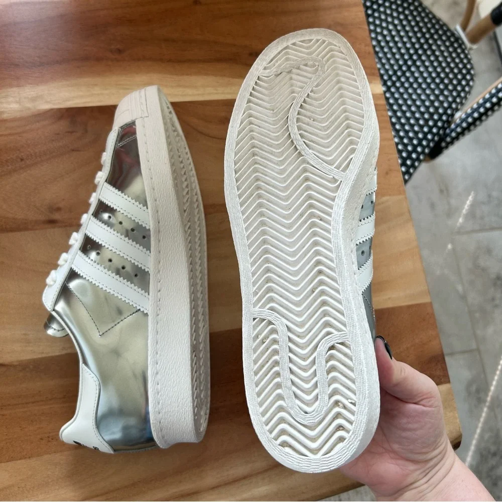 Prada White and Silver Low-Top Sneakers